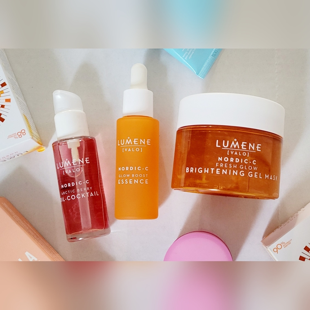 Lumene brightening skincare bundle - Mask/Oil/Serum